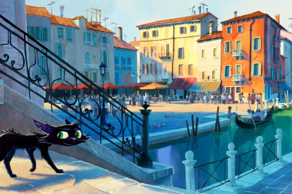 Gatto, el primer film animado de Pixar pintado a mano Gatto